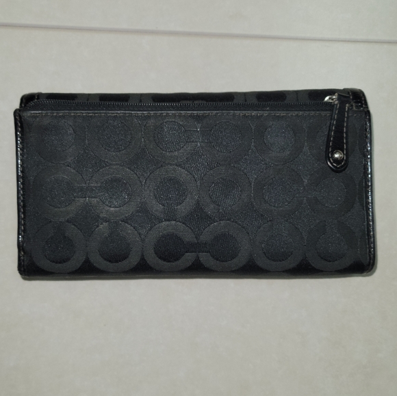 Authentic Coach Long Wallet Black Purple - Classic Design, Well-Maintained - Picture 3 of 13